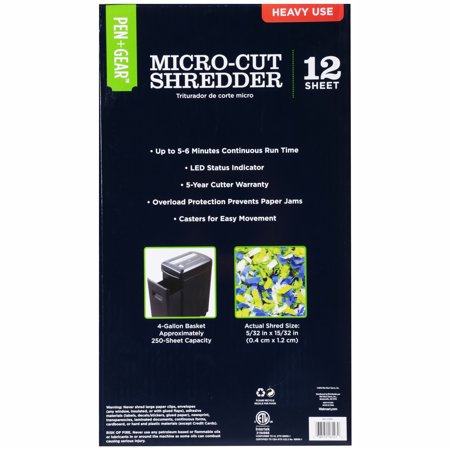 Pen+Gear™ 12 Sheet Heavy Use Micro-Cut Shredder