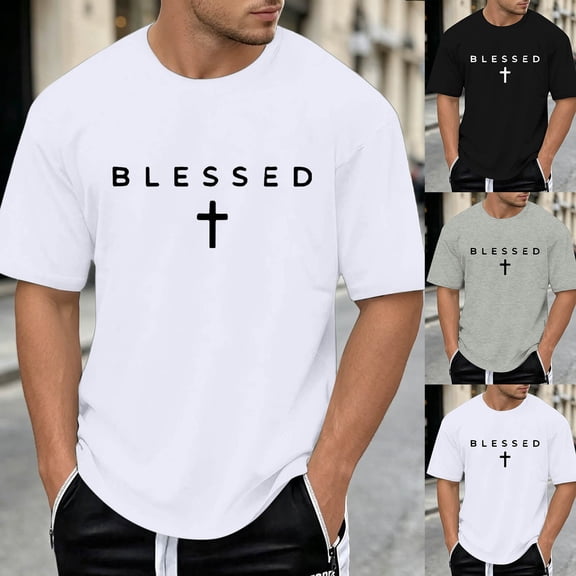 LILIYA God is Good Shirt Christian Jesus Cross T Shirts for Men Short Sleeve Casual Streetwear Religious Faith Inspirational Vintage Oversized Graphic Tees Tops Tee