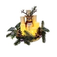 thumbnail image 2 of 2026 New Christmas Reindeer Flameless Lighted Candle Centerpiece, Holiday Table Mantel Decor with Warm Glow, Festive Candle Decoration for Dining Room Living Room and Seasonal Gift, 2 of 4