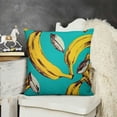 thumbnail image 2 of SHANXI  Banana Pillow Covers,Decorative Throw Pillow Banana Fruit Pattern Sketch Style Pillow Cases  Linen Outdoor Indoor Square Cushion Covers for Home Sofa Couch  20x20in, 2 of 5