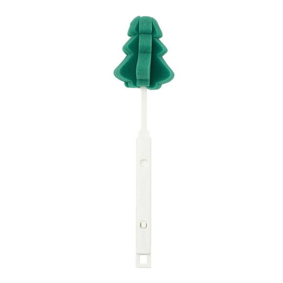 TIELUTT Brosses-Éponges pour Bouteilles Brosse pour Bouteilles en Forme de Sapin de Noël avec Brosse à Récurer pour Salle de Bain et Piston Brosse Portative Distributrice de Savon Tampons de Polissage Pro pour Nettoyer Bijoux Polisseuse Métallique Taches de Pâte