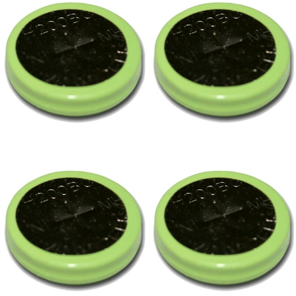 4pcs Coin Cell 200mAh NiMH 1.2V Flat Top Rechargeable Battery