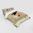 thumbnail image 3 of Dragonfly Duvet Cover Set, Floral Pattern with Abstract Daisies Nature Wildlife Inspired Colorful Print, Bedding Set with Shams and Fitted Sheet, 3 Sizes, by Ambesonne, 3 of 3