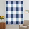 thumbnail image 3 of Navy Blue Plaid Sheer Curtains 63 Inches Long, Spring Farmhouse Buffalo Checkered Light Filering Curtains, Breathable Simi Curtain Privacy Drapes for Living Room Bedroom Lightweight Window Treatment, 3 of 9