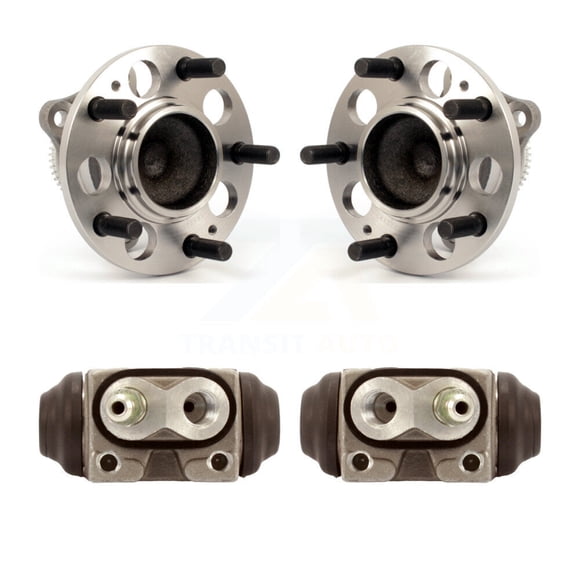 Transit Auto Rear Wheel Cylinders and Hub Bearing Assembly Kit for Car 2011 Hyundai Elantra 1.8L - Left Right Side (Driver Passenger) K7D-101912