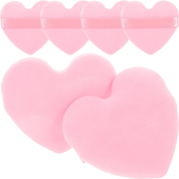 PBPBOX 6 Pcs Super Soft Powder Puff for Applying Foundation with Heart Shape Design