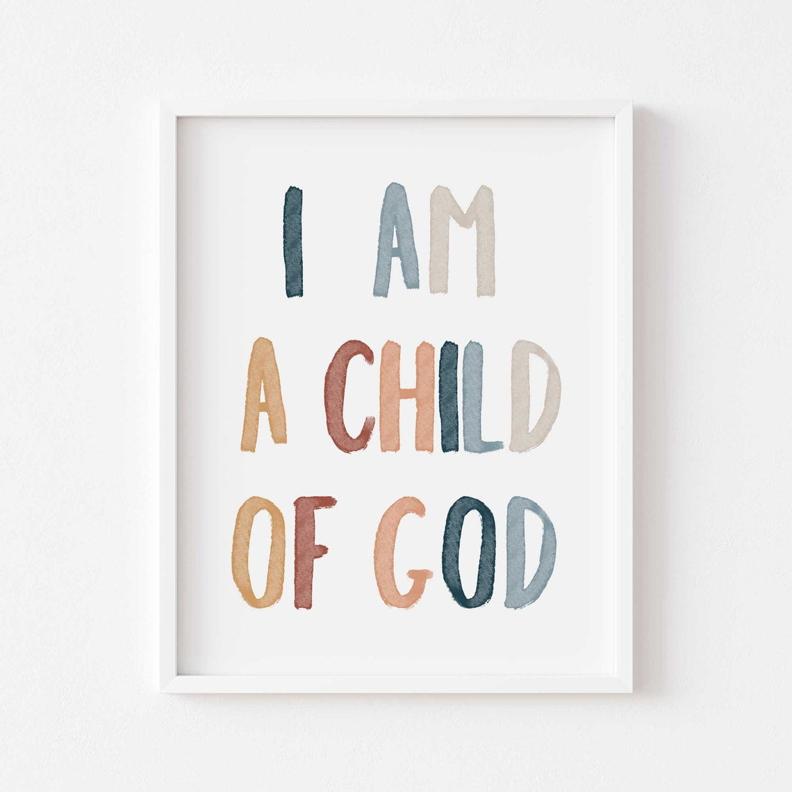 Christian Nursery Print: Neutral Scripture Wall Art