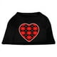 Chemise Rouge à Imprimé Sérigraphie Coeur d'Argyle Noir XS (8) – image 1 sur 1