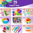 thumbnail image 4 of 75 pcs Fidget Toys Kids Pack - Pinata Stuffers, Party Favors, Classroom Stress Relief Prizes - Treasure Chest Goody Bag with Pop its for Autistic and ADHD - Autism Bulk Fidgets Box Gifts for Kids, 4 of 7