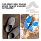 thumbnail image 5 of 1 juego de forros de felpa extraíbles para zapatos de invierno con banda protectora, pantuflas de algodón con forro grueso, suelas cálidas y acogedoras para zapatos y botas, color blanco, talla 38-39, 5 of 7