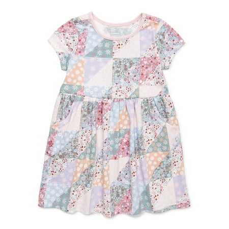 

Garanimals Baby and Toddler Girls Skater Dress with Pockets Sizes 12M -5T