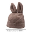 thumbnail image 6 of D-GROEE Unisex 3D Rabbit Ears Beanie Hats Bunny Flanging Knitting Cap Cute Plush Winter Hat for Women Girls, 6 of 8