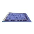 thumbnail image 2 of Ahgly Company Machine Washable Indoor Square Oriental Blue Traditional Area Rugs, 8' Square, 2 of 4