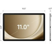 SAMSUNG Galaxy Tab A9+ 10.9 128GB Android Tablet, Big Screen, Quad Speakers, Upgraded Chipset, Multi Window Display, Slim, Light, Durable Design, Silver with Mazepoly Accessories