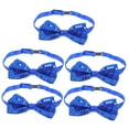thumbnail image 6 of COMPUKAS 5Pcs Sequin Bow Ribbon for Childrens Clothing Accessory Blue Shiny Style, 6 of 7