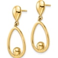 thumbnail image 3 of 14K Yellow Gold Polished Teardrop Dangle Post Earrings (31.3 X 13.25) Made In Turkey ye1933, 3 of 6