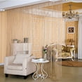 thumbnail image 1 of Yipa Sheer String Curtains Beads Thread Curtains Panels Glitter Tassel Window Drape Room Divider Fringe String Door Curtain, 1 of 9