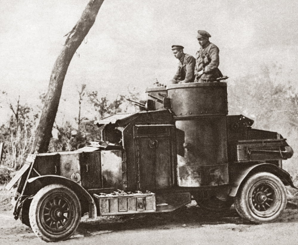 World War I Armored Car Na British Armored Car On A Reconnaissance