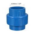 thumbnail image 2 of 40mm x 40mm Pipe Fitting,Union Solvent Socket Quick Connector Blue 2Pcs, 2 of 3