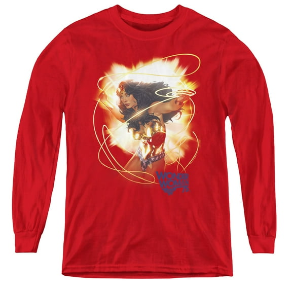 Wonder Woman - 75Th Burst - Youth Long Sleeve Shirt - Small