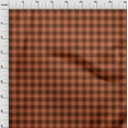 thumbnail image 3 of oneOone Cotton Jersey Orange Fabric Gingham Check Dress Material Fabric Print Fabric By The Yard 58 Inch Wide, 3 of 4