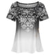 thumbnail image 4 of ICHUANYI Clearance Fashion Woman Causal Printing Blouse Short Sleeve T-Shirt Summer Button Tops(Bronze, L) ICHUANYI WER2023080702738, 4 of 8