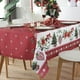 thumbnail image 1 of Mantel navideño de poliéster impermeable con relieve rectangular para fiestas navideñas, mantel de encaje, 1 of 1