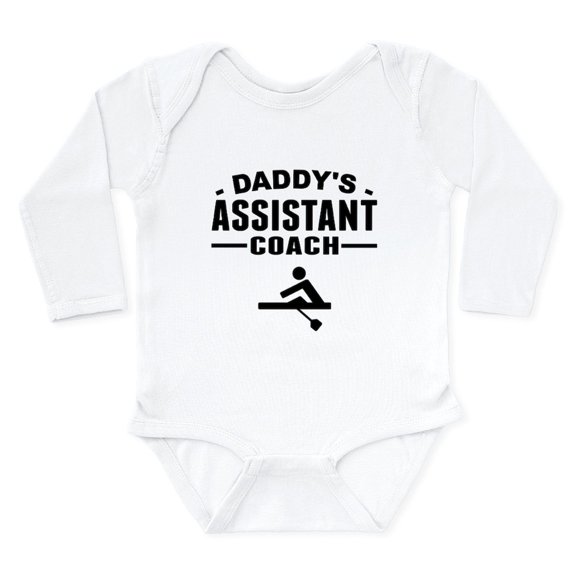 CafePress - Daddys Assistant Crew Coach Body Suit - Long Sleeve Cotton Baby Bodysuit