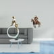 thumbnail image 2 of Figura acrílica de una niña caballero, estatua de mujer, centro de mesa, dormitorio, regalo para lectores, estantería, estilo rústico, escultura abstr, 2 of 8
