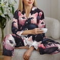 thumbnail image 6 of Picia Cute Kittens Group Portrait Pattern Women’s Long-Sleeve Sleepwear Set - Soft 2-Piece Loungewear with Pockets, Comfy PJs for Relaxing Nights-XX-Large, 6 of 7