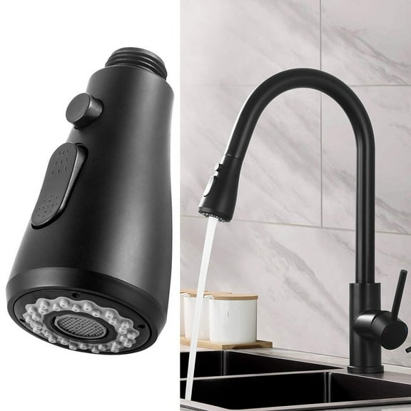 CHENGSI for Black Kitchen Faucet Spray Head Replacement Pull Out Sprayer Nozzle ABS Electroplated Shower Tap for Sink Mixer Spout for General Fitting Easy Install
