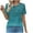 Multicolor, variant on ZQUUVOU Women's T-Shirt Crew Neck Casual Short Sleeve Blouse Multicolor (2XL)