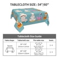 thumbnail image 7 of Wukai Animal Meditation Waterproof Tablecloth for Kitchen Dining, Fits Square Tables for 2-4 Seats -60"x60", 7 of 7