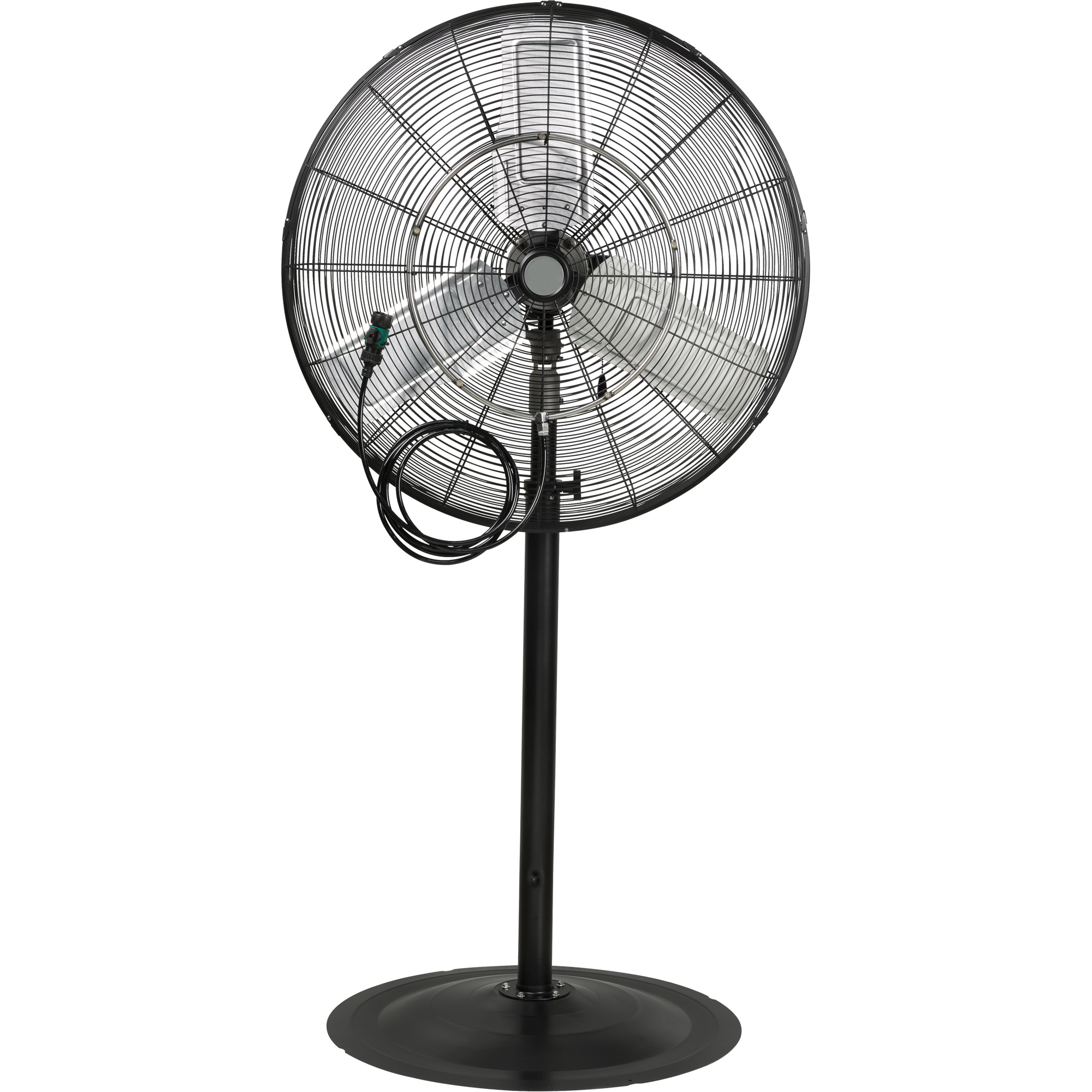 Outdoor Misting and Oscillating Pedestal Fan, HeavyDuty, 3 Speed, 30