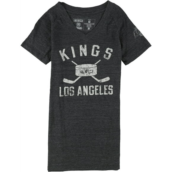 CCM Womens Kings Los Angeles Crossed Sticks Graphic T-Shirt, Black, Medium