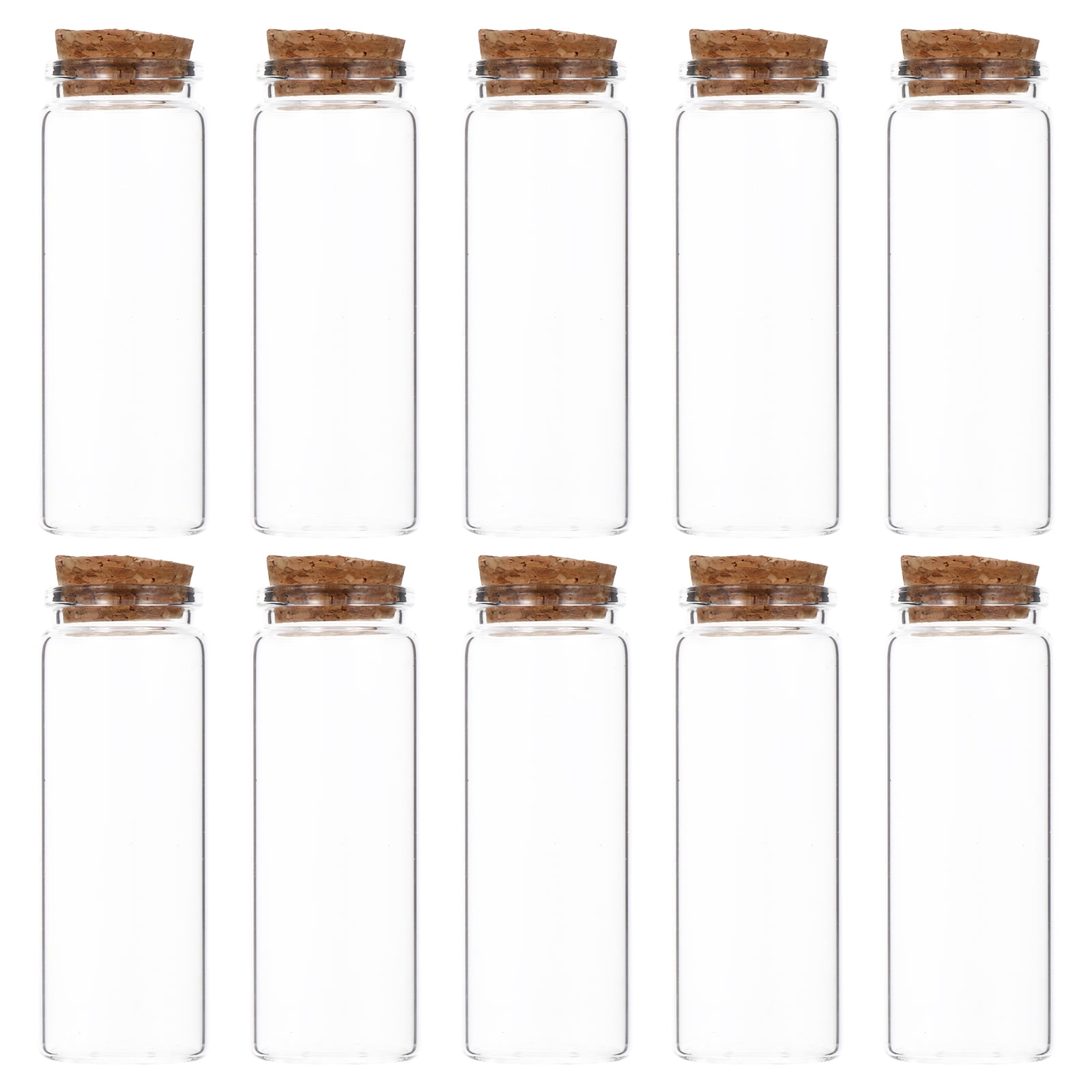 10pcs Glass Storage Bottles Transparent Glass Bottles Tea Leaf Snack ...
