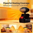 thumbnail image 2 of Battery Powered Heater, 2026 New Portable Rechargeable Battery Powered Space Heater Cordless with USB &3900mah Batteries/Anti Tilt Design for Camping/Indoor/Car Defroster (5 Batteries*2 Kit), 2 of 9