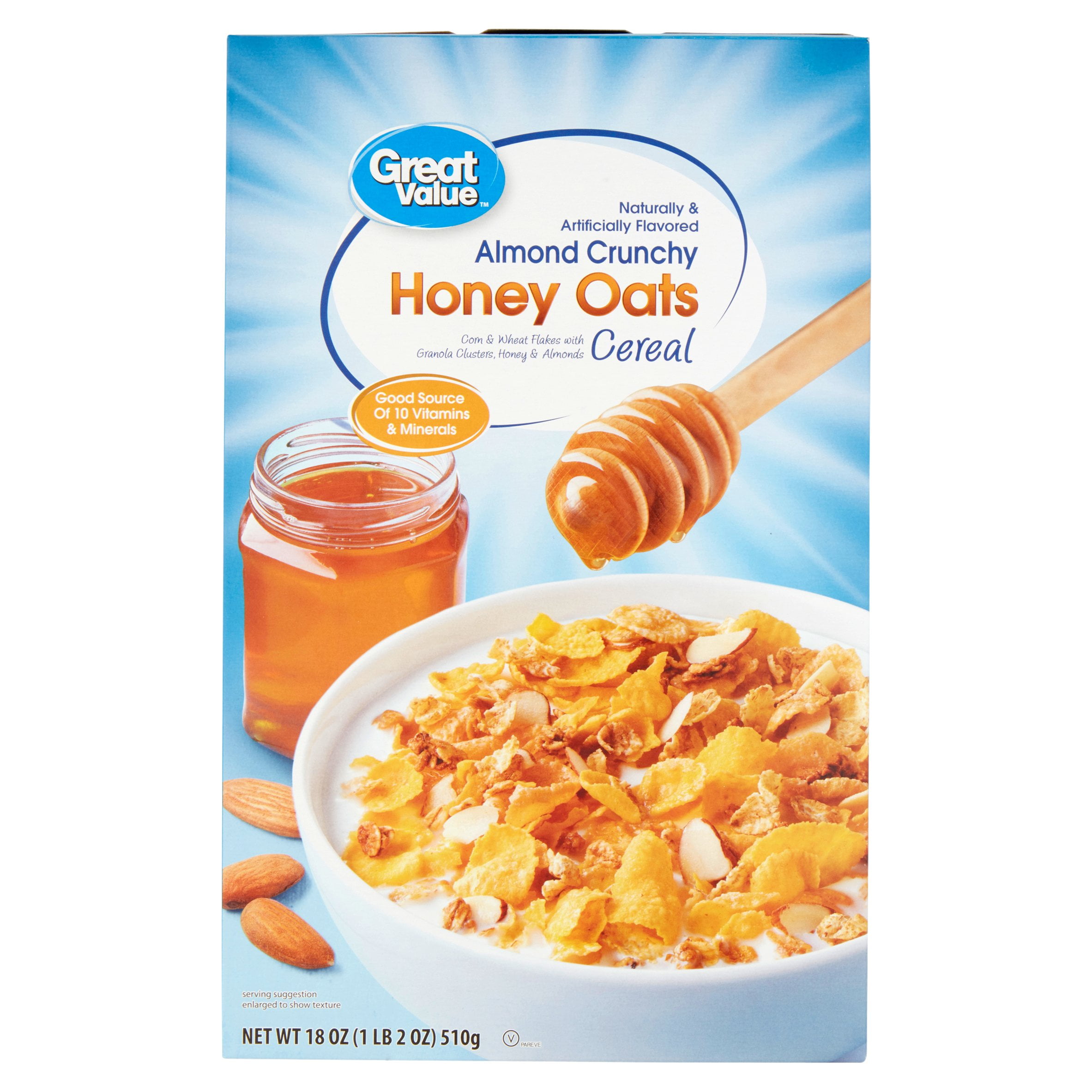 Great Value Almond Crunchy Honey Oats Cereal 18 Oz Walmart Com Walmart Com Great Value Almond Crunchy Honey Oats Cereal 18 Oz Walmart Com Walmart Com