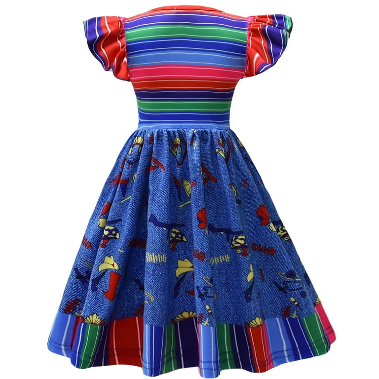 Girls chucky costume deals