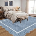 thumbnail image 5 of Scalloped Edge Area Rug – Non-Slip, Machine Washable Low Pile Indoor Carpet, Modern Farmhouse Floor Mat for Living Room, Bedroom, Nursery, Dining Room, Office, 5 of 11