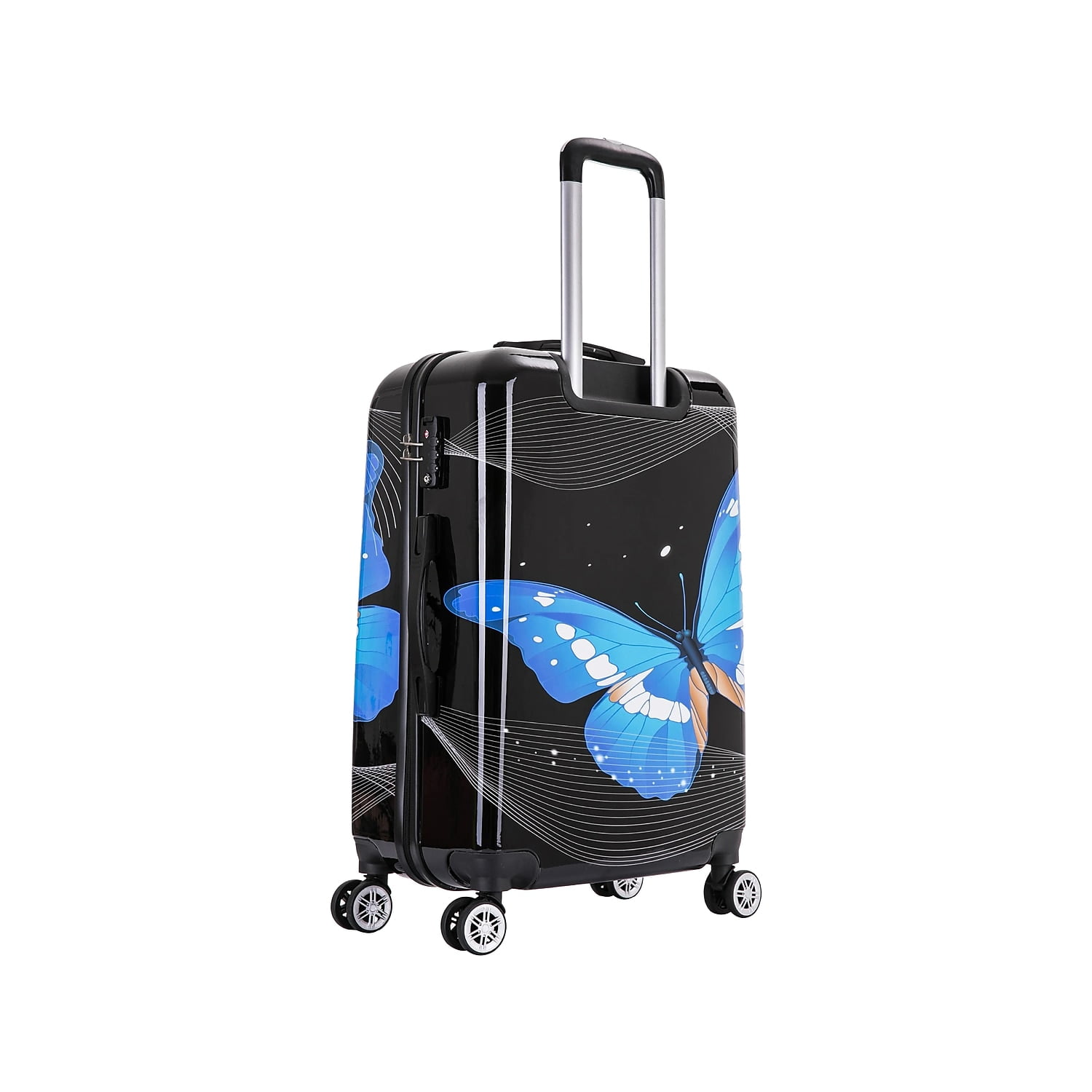 InUSA Print 24 Hardside Lightweight Luggage with Spinner Wheels, Handle,  Trolley, Black Butterfly - Walmart.com