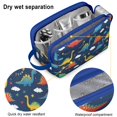thumbnail image 4 of Toiletries Bag,DarkBlue Dinosaurs Stars Hearts Mens Womens Toiletry Bag Bathroom Bag,Waterproof Toiletry Travel Bag Dopp Kit Shaving Bag 11x6.3x5.1 Inch, 4 of 5