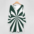 thumbnail image 4 of Aesthetic Grey Green And White Sunburst Long Sleeve Dresses For Women Vintage Elegant Party Dress Oversized V-neck Dress S-8XL, 4 of 7