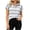 White, variant on Dressy Turndown Collar T-Shirts Short Sleeve Button-Down Blouse Wave Print Fashion Top Lightweight Summer Everyday Vacation Wear