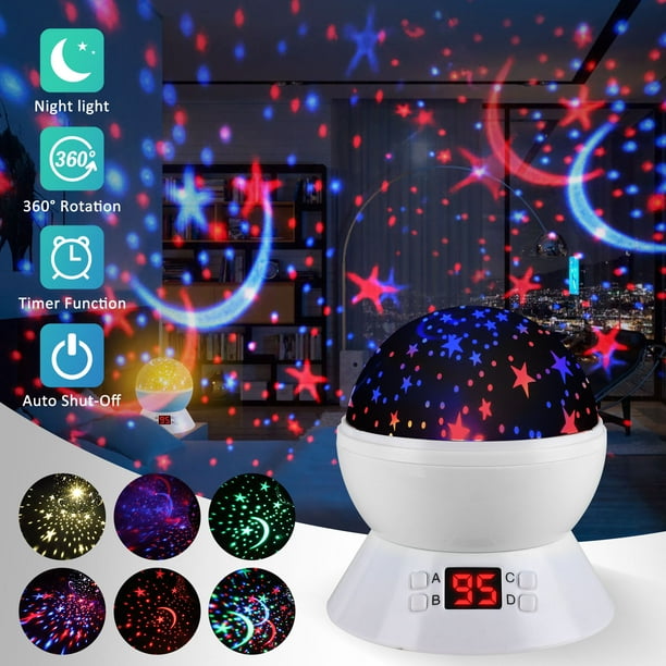 EEEkit Kids Night LED Light Projector, Star Light With USB Cable, 360 Degree Rotation Kids Star