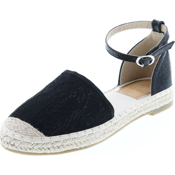 flat ankle strap espadrilles