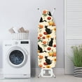 thumbnail image 3 of HELLHERO Ironing Board Cover Protector Black Cat Chrysanthemum Iron Board Cover Applicable Standard Size 15x54 Inch Scorch Resistant(Only Covers), 3 of 5