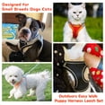 thumbnail image 2 of Miaocao Soft Small Dog Harness and Set Mesh Puppy Harnesses Easy Walk Dog Harness Vest Adjustable Reflective No Pull Dog Harnesses for Small Dogs Cats, 2 of 7