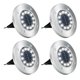 thumbnail image 1 of 4 piezas de focos de tierra LED solares para exteriores impermeables 12 LED, 1 of 8
