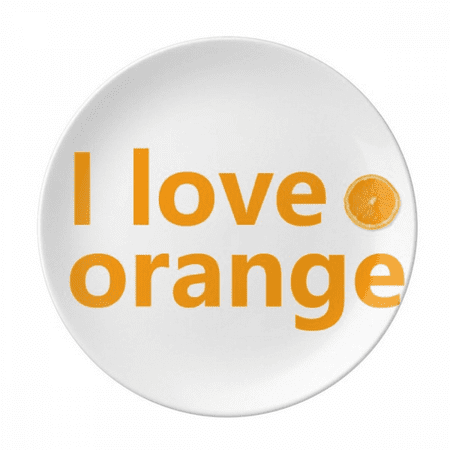 

I Love Fruit Orange Plate Decorative Porcelain Salver Tableware Dinner Dish